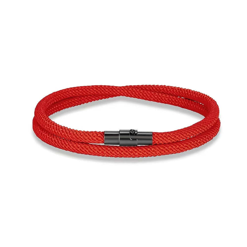 Bracelet homme tressé double tour