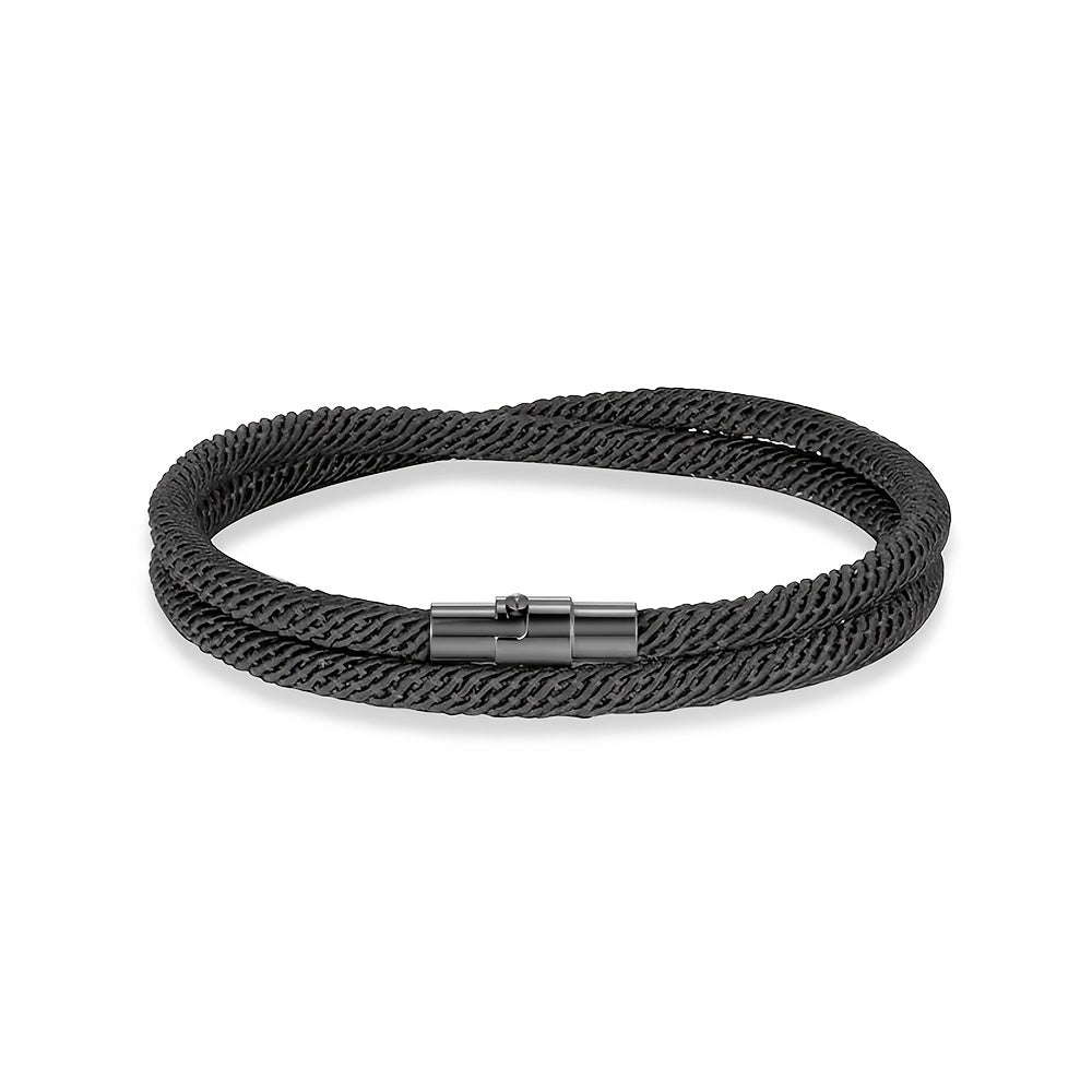 Bracelet homme tressé double tour