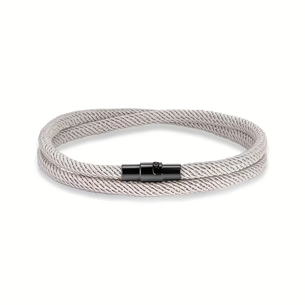 Bracelet homme tressé double tour