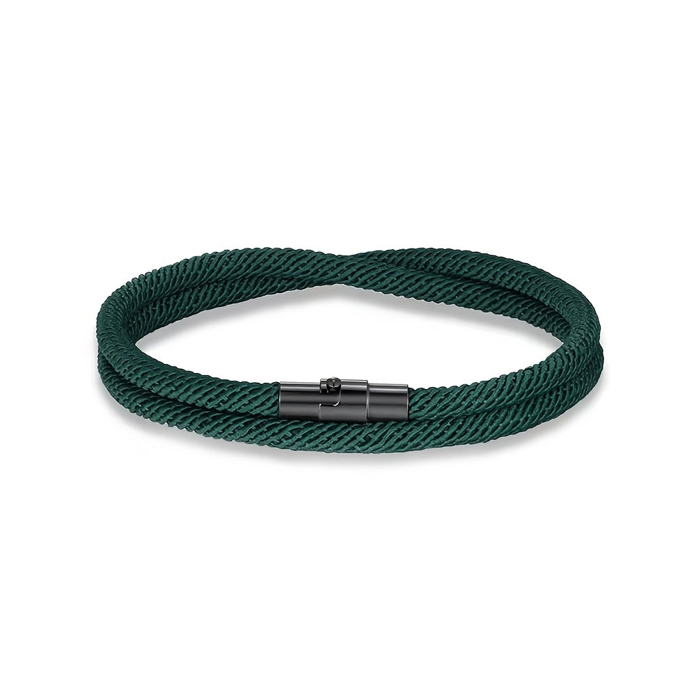 Bracelet homme tressé double tour