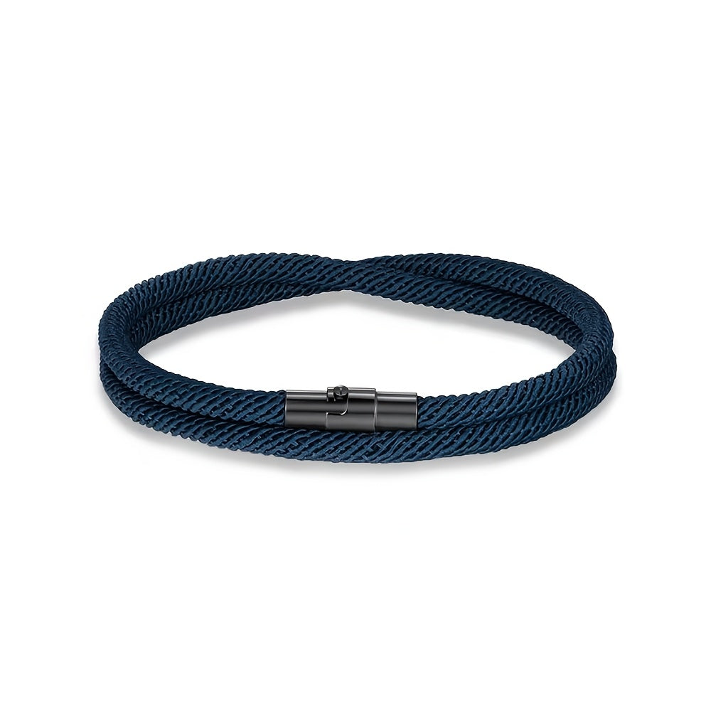 Bracelet homme tressé double tour