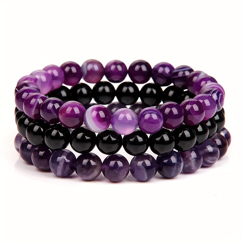 Bracelets homme à perles élastiques