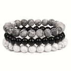 Bracelets homme à perles élastiques
