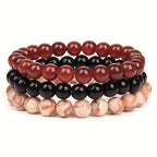 Bracelets homme à perles élastiques