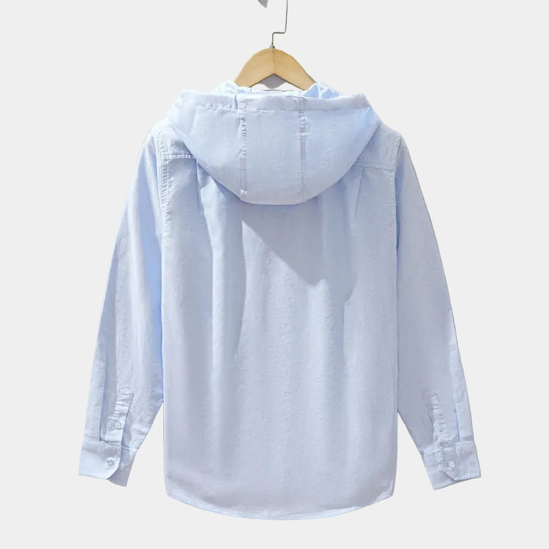 Chemise homme zippée à capuche