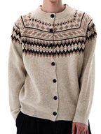 Cardigan Boutonné Côtelé pour Hommes