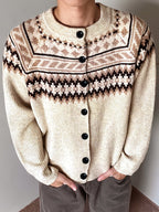 Cardigan Boutonné Côtelé pour Hommes
