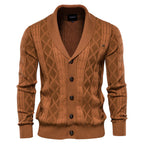 Cardigan homme col châle texturé