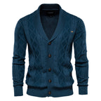 Cardigan homme col châle texturé