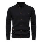 Cardigan homme col montant boutonné
