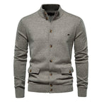 Cardigan homme col montant boutonné