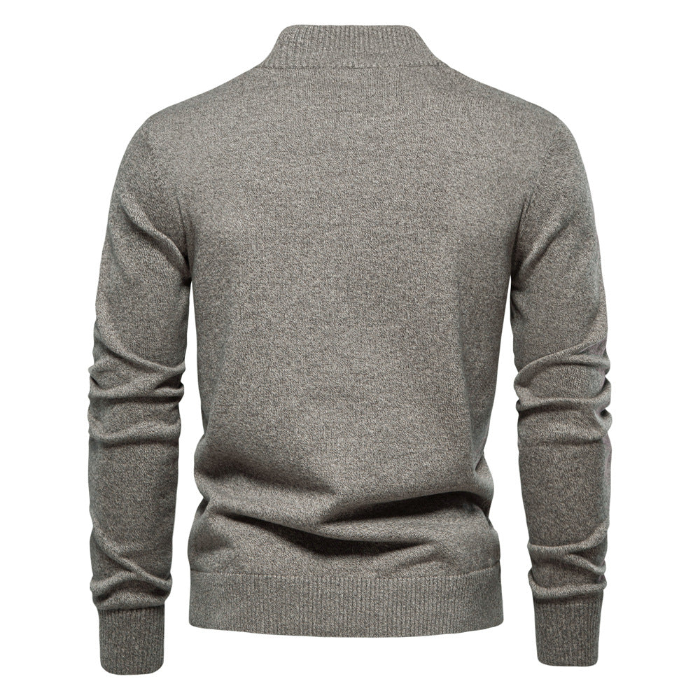 Cardigan homme col montant boutonné