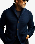 Cardigan homme en maille à col châle