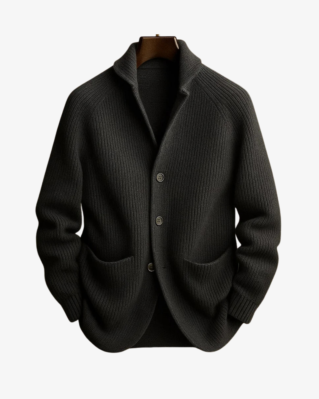 Cardigan homme en maille à col châle