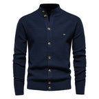 Cardigan homme texturé col montant