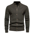 Cardigan homme texturé col montant