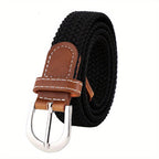 Ceinture homme tressée bicolore