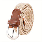 Ceinture homme tressée bicolore