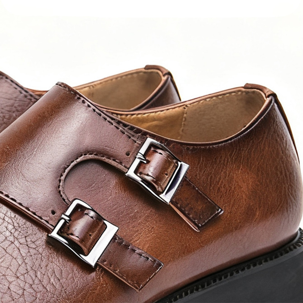 Chaussures homme à double boucle