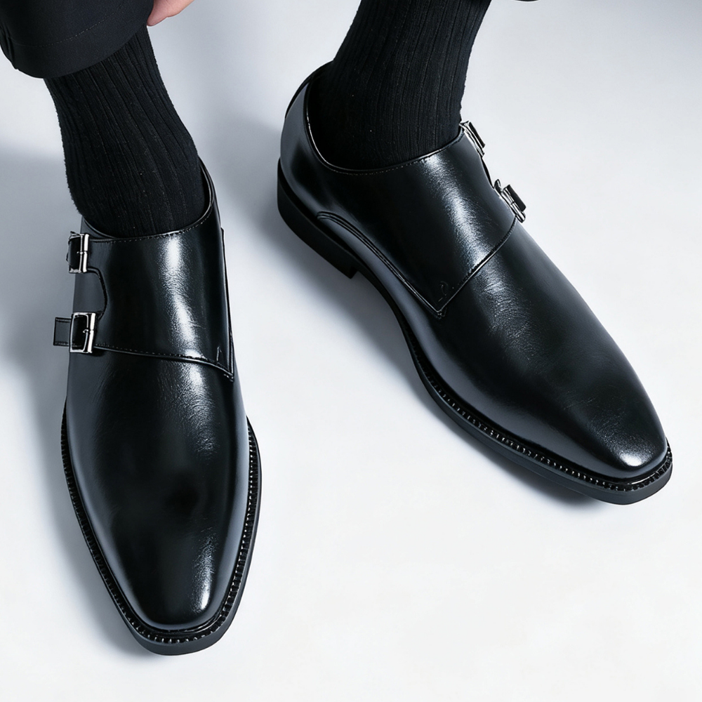 Chaussures homme à double boucle