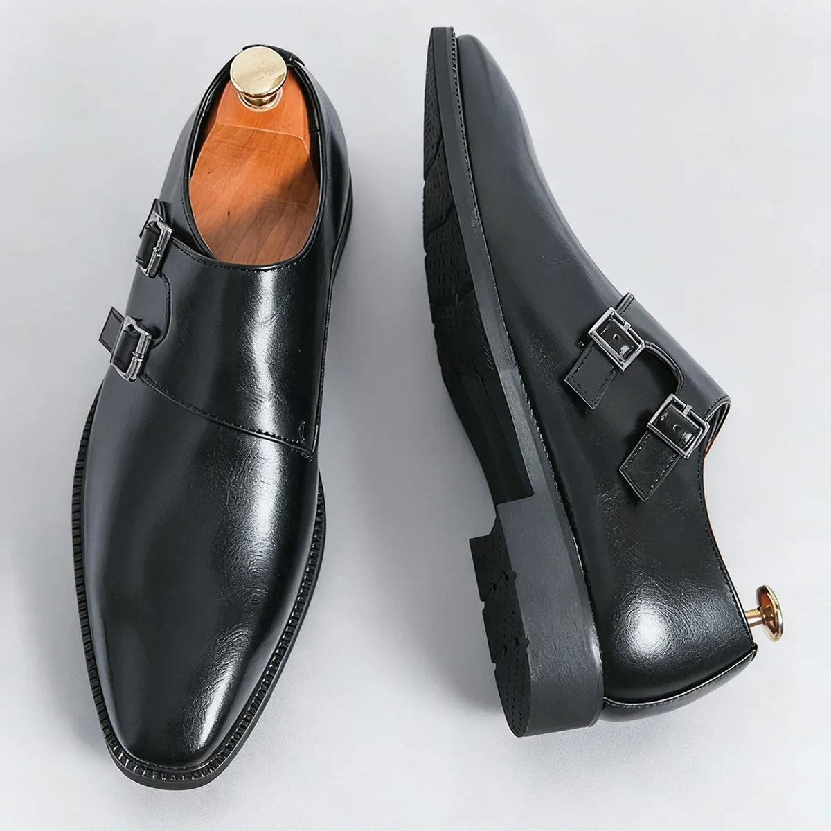 Chaussures homme à double boucle