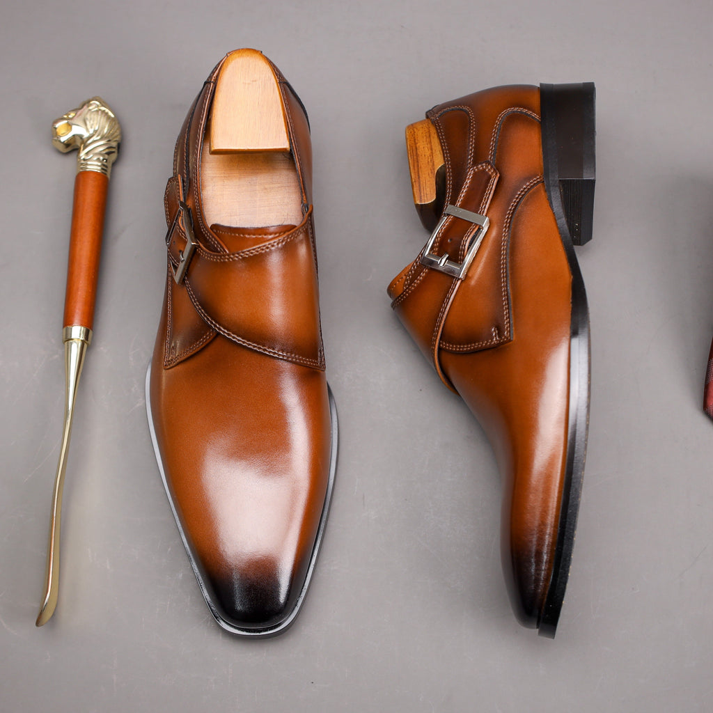 Chaussures Monk Strap à boucle pour homme