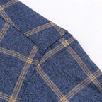 Chemise à carreaux boutonnée pour homme
