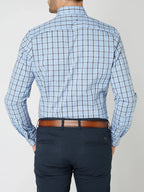 Chemise à carreaux boutonnée pour homme