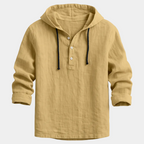 Chemise homme à capuche boutonnée