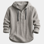 Chemise homme à capuche boutonnée
