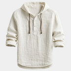 Chemise homme à capuche boutonnée