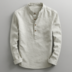 Chemise homme à col montant boutonnée