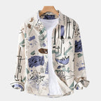 Chemise homme à imprimé artistique