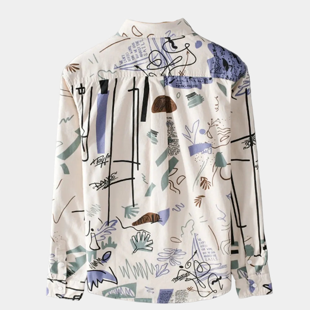 Chemise homme à imprimé artistique