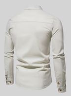 Chemise Homme à Manches Longues et Col Mao