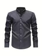 Chemise homme à motif à rayures verticales