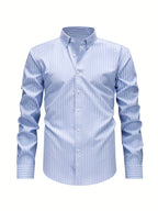 Chemise homme à motif à rayures verticales