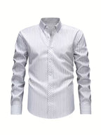 Chemise homme à motif à rayures verticales