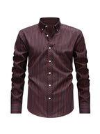 Chemise homme à motif à rayures verticales