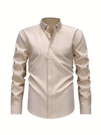 Chemise homme à motif à rayures verticales
