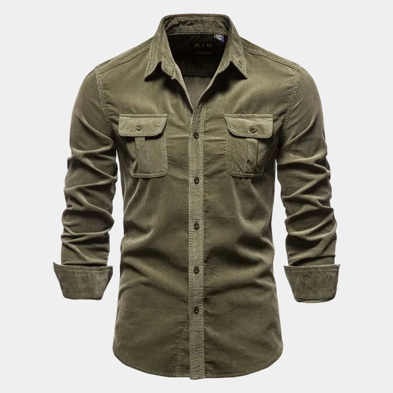 Chemise homme à poches boutonnée
