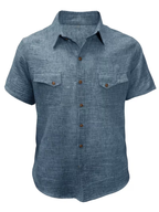 Chemise homme à poches boutonnées
