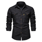 Chemise homme boutonnée à rabats