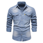 Chemise homme boutonnée à rabats