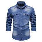 Chemise homme boutonnée à rabats