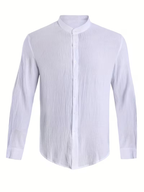 Chemise homme boutonnée col mao