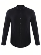 Chemise homme boutonnée col mao