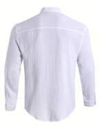 Chemise homme boutonnée col mao