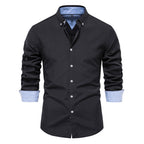 Chemise homme col boutonné