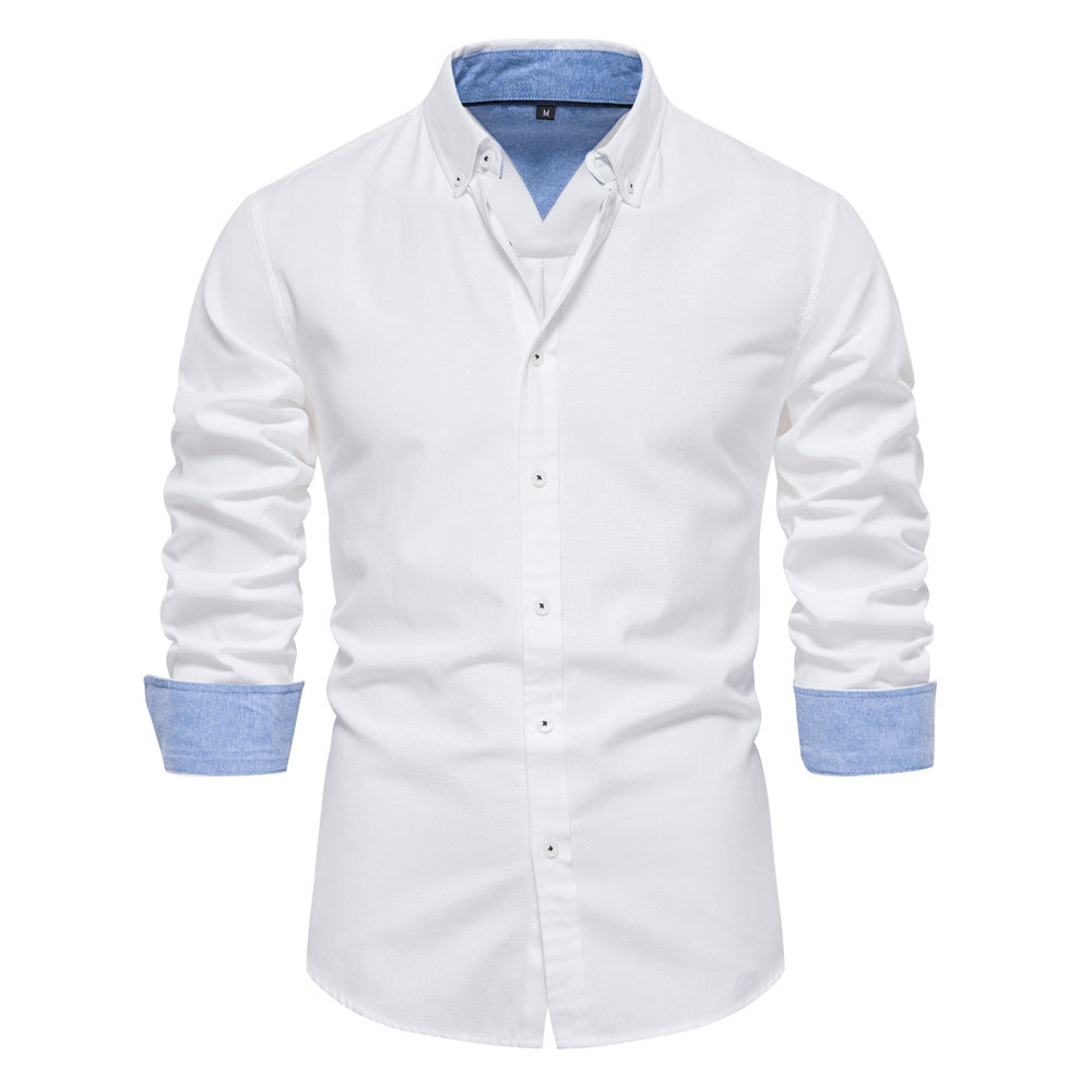 Chemise homme col boutonné
